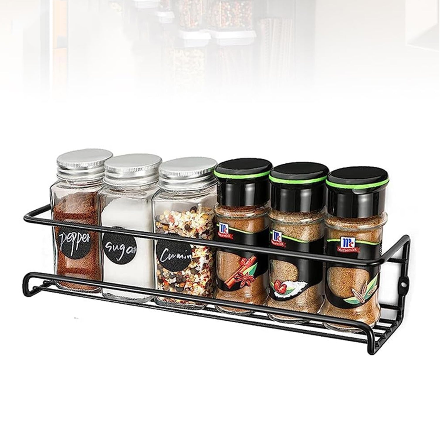 Spice Bottle Storage Rack Hanging Spice Rack Hanging Spice Rack Seasoning Holder Metal Storage Hanging Rack (1 Pc) Spice Bottle Storage Rack Hanging Spice Rack Hanging Spice Rack Seasoning Holder Metal Storage Hanging Rack (1 Pc)